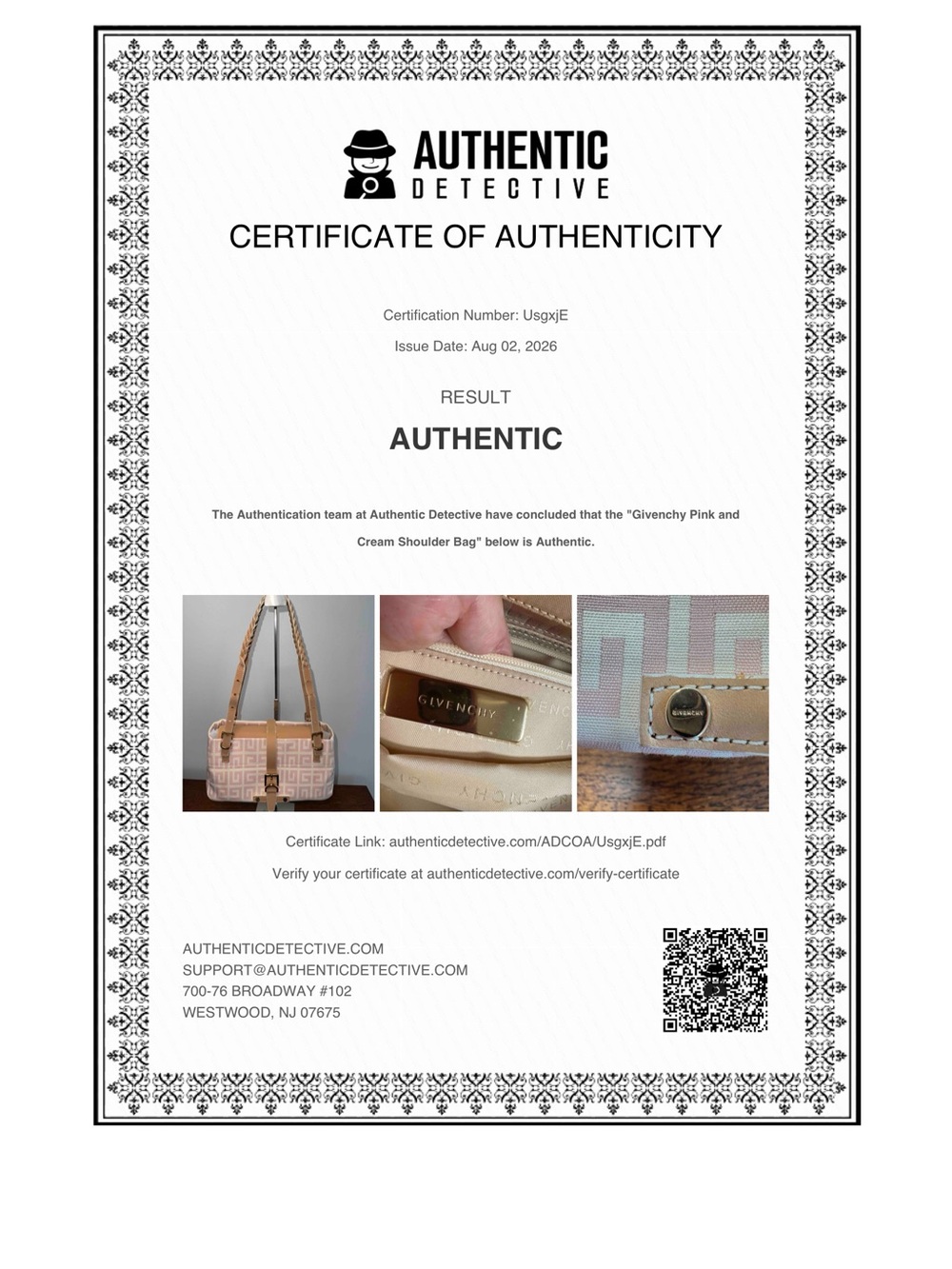 Givenchy Vintage 4G Monogram Canvas Braided Baguette Shoulder Bag w/COA - EUC - Picture 13 of 13